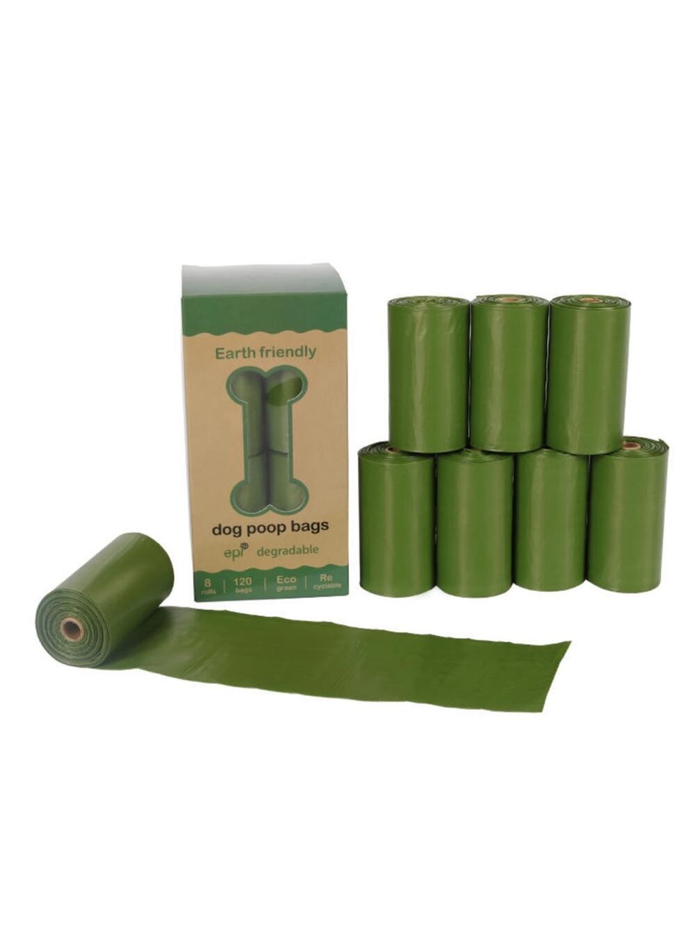 120 eco-friendly biodegradable pet dog poop bags on rolls B191